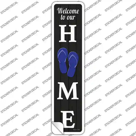 Home Flip Flops Novelty Narrow Sticker Decal