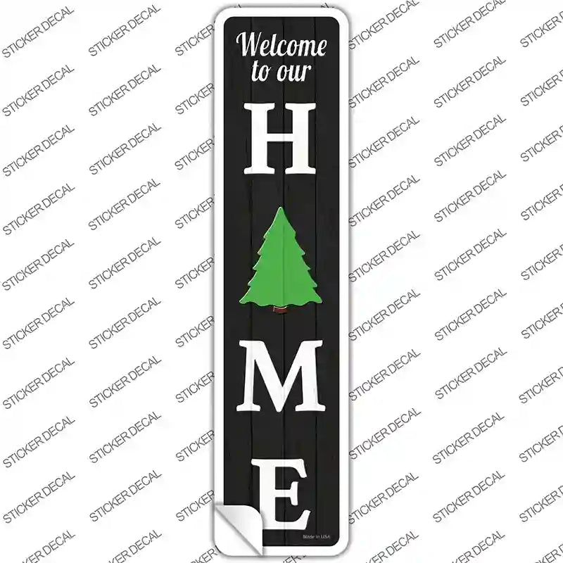 Home Christmas Tree Novelty Narrow Sticker Decal