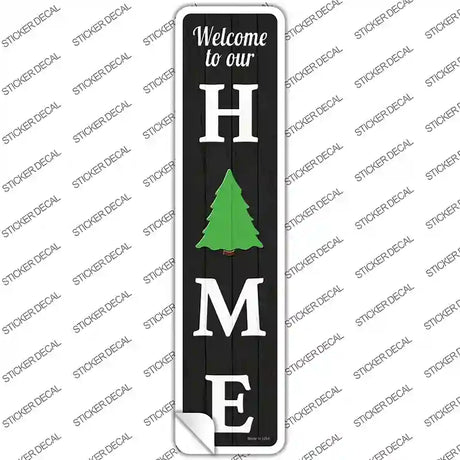 Home Christmas Tree Novelty Narrow Sticker Decal