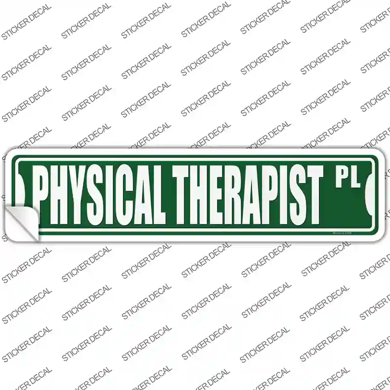 Physical Therapist Pl Novelty Narrow Sticker Decal