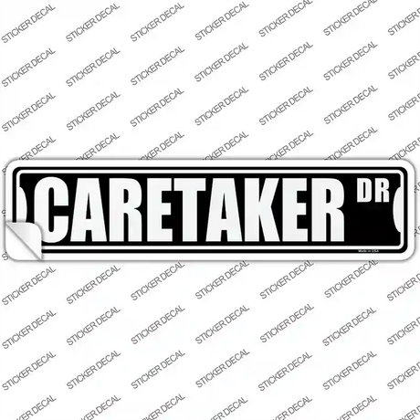 Caretaker Dr Novelty Narrow Sticker Decal