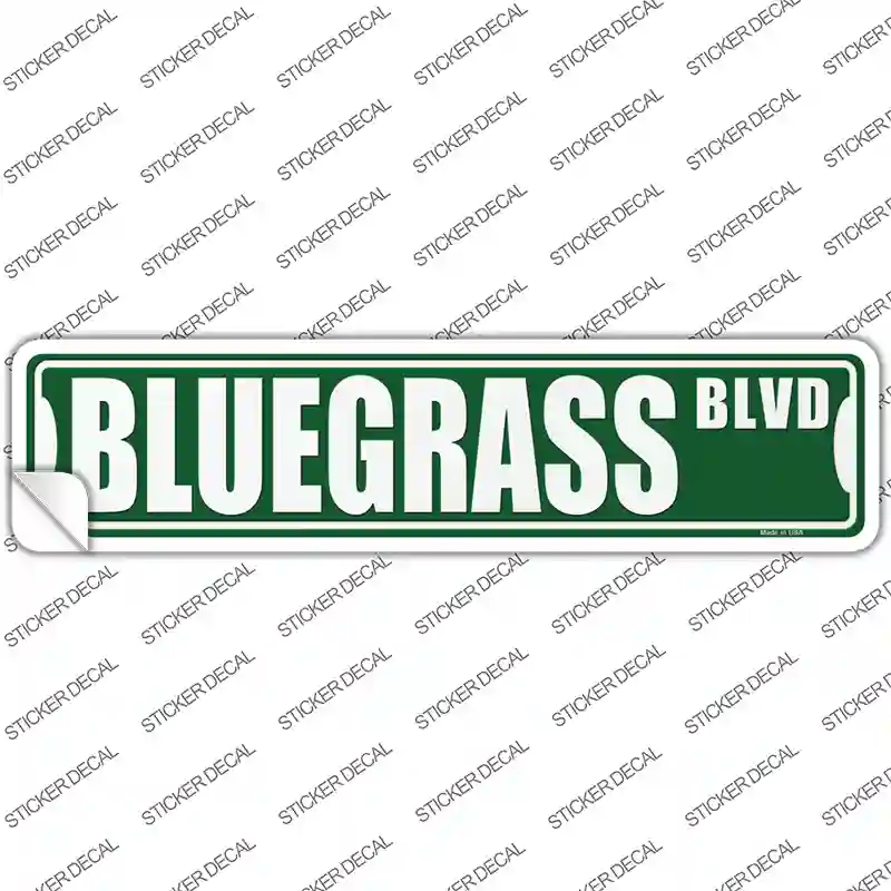 Bluegrass Blvd Novelty Narrow Sticker Decal