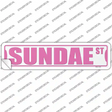 Sundae St Novelty Narrow Sticker Decal
