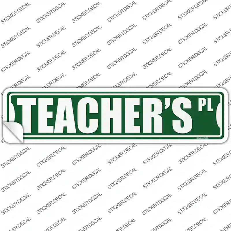 Teachers Pl Novelty Narrow Sticker Decal