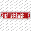 Strawberry Fields Novelty Narrow Sticker Decal