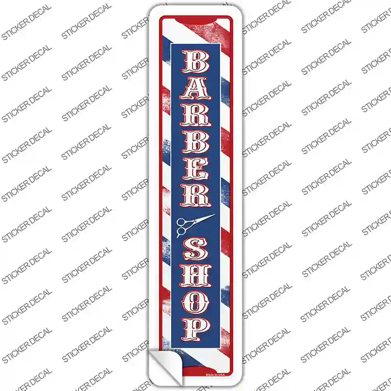 Barber Shop Vertical Novelty Narrow Sticker Decal