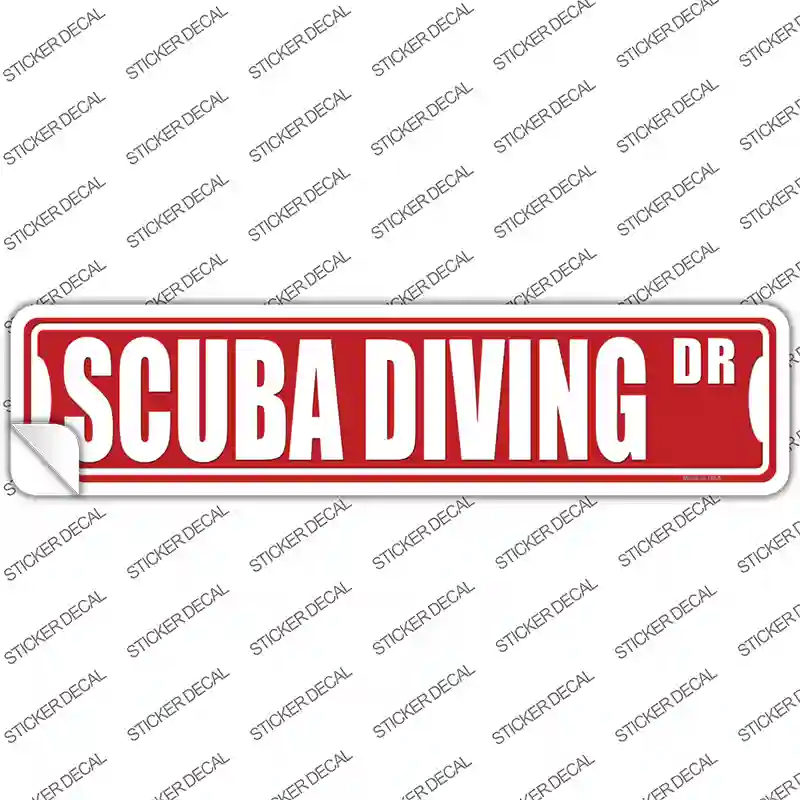 Scuba Driving Dr Novelty Narrow Sticker Decal