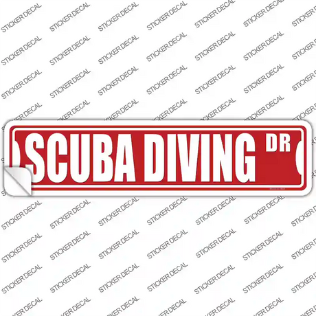 Scuba Driving Dr Novelty Narrow Sticker Decal