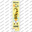 Gnome Bee Welcome Home Vertical Novelty Narrow Sticker Decal