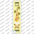 Home Sweet Gnome Bee Vertical Novelty Narrow Sticker Decal