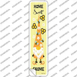 Home Sweet Gnome Bee Vertical Novelty Narrow Sticker Decal