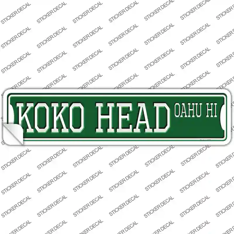 Koko Head Oahu HI Novelty Narrow Sticker Decal
