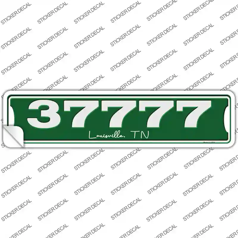 Louisville TN 37777 Handwriting Novelty Narrow Sticker Decal