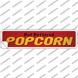 Hot Buttered Popcorn Red Novelty Narrow Sticker Decal