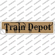 Train Depot Streaked Novelty Narrow Sticker Decal
