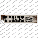 To Trains Right Novelty Narrow Sticker Decal
