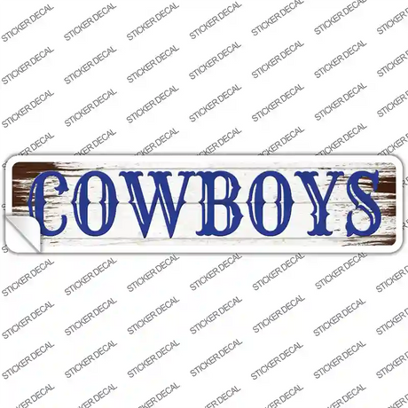 Cowboys Blue Wooden Novelty Narrow Sticker Decal