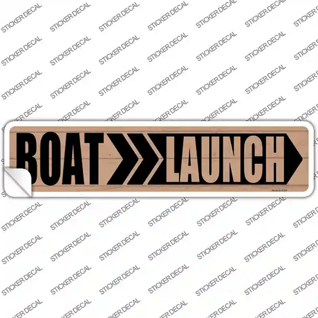 Boat Launch Right Novelty Narrow Sticker Decal