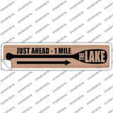 Lake Ahead Paddle 1 Mile Novelty Narrow Sticker Decal