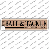 Live Bait Tackle Shop Left Novelty Narrow Sticker Decal