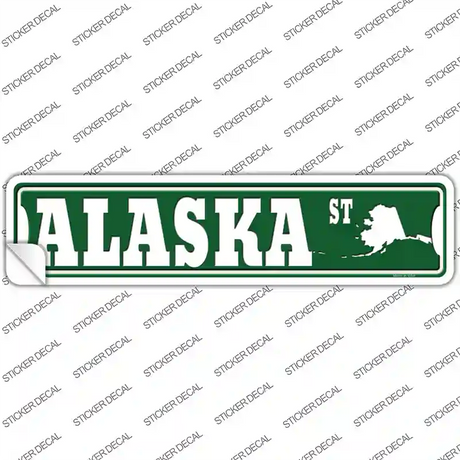 Alaska St Silhouette Novelty Narrow Sticker Decal