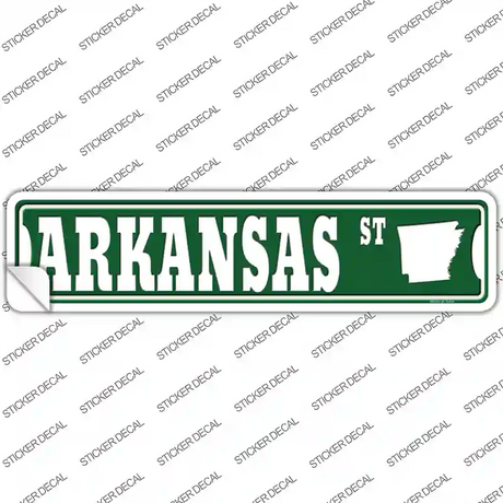Arkansas St Silhouette Novelty Narrow Sticker Decal