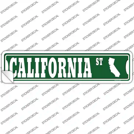 California St Silhouette Novelty Narrow Sticker Decal