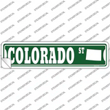 Colorado St Silhouette Novelty Narrow Sticker Decal