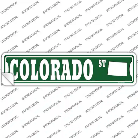 Colorado St Silhouette Novelty Narrow Sticker Decal
