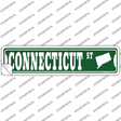 Connecticut St Silhouette Novelty Narrow Sticker Decal