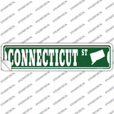 Connecticut St Silhouette Novelty Narrow Sticker Decal
