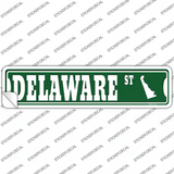 Delaware St Silhouette Novelty Narrow Sticker Decal