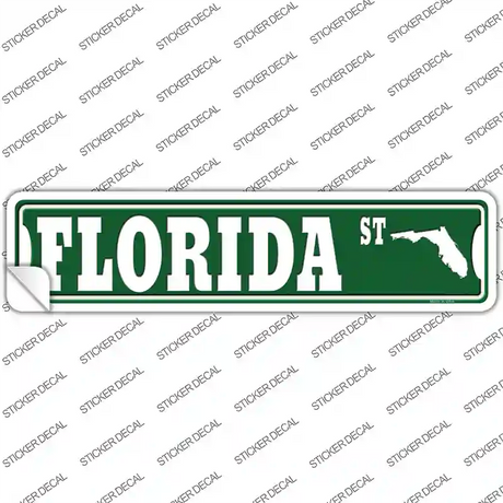 Florida St Silhouette Novelty Narrow Sticker Decal