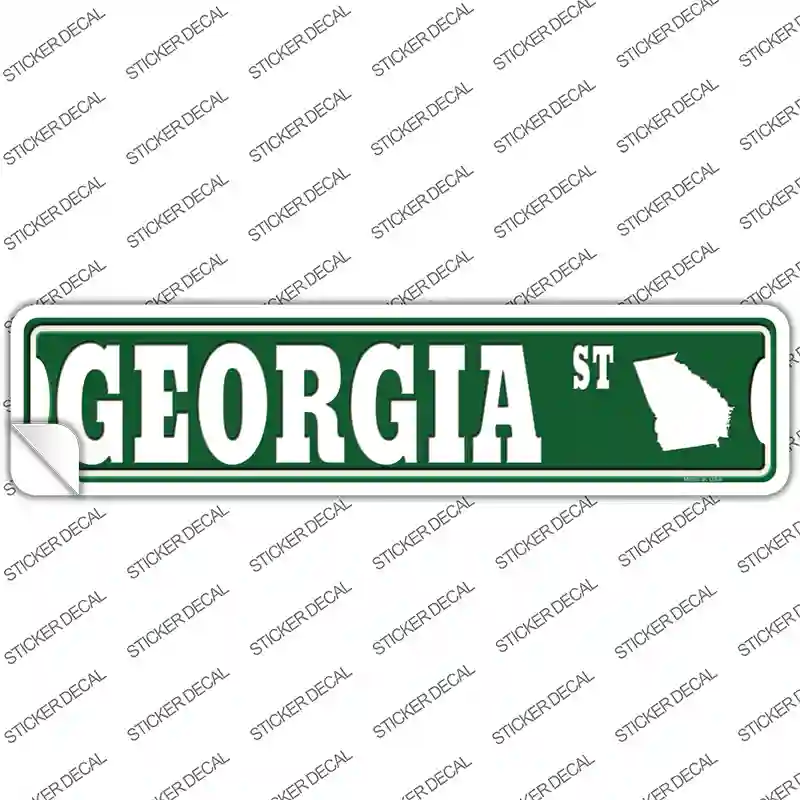 Georgia St Silhouette Novelty Narrow Sticker Decal