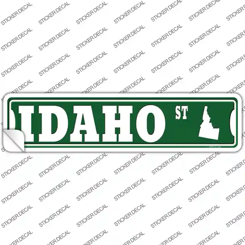 Idaho St Silhouette Novelty Narrow Sticker Decal