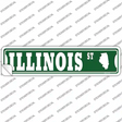 Illinois St Silhouette Novelty Narrow Sticker Decal