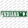 Indiana St Silhouette Novelty Narrow Sticker Decal