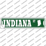 Indiana St Silhouette Novelty Narrow Sticker Decal