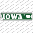 Iowa St Silhouette Novelty Narrow Sticker Decal