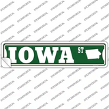 Iowa St Silhouette Novelty Narrow Sticker Decal