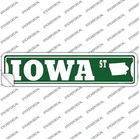 Iowa St Silhouette Novelty Narrow Sticker Decal