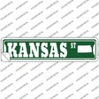Kansas St Silhouette Novelty Narrow Sticker Decal