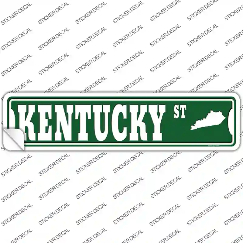 Kentucky St Silhouette Novelty Narrow Sticker Decal