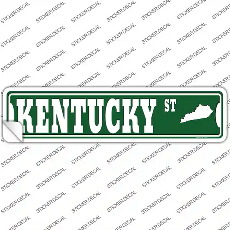 Kentucky St Silhouette Novelty Narrow Sticker Decal