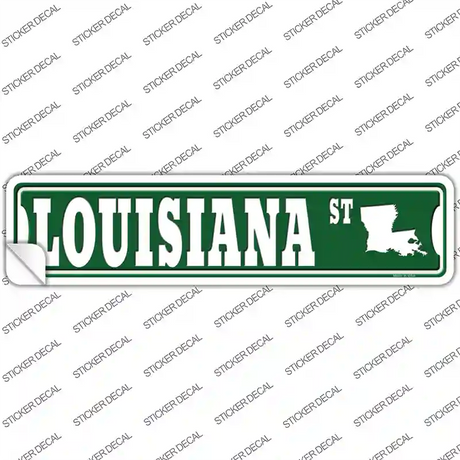 Louisiana St Silhouette Novelty Narrow Sticker Decal