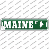 Maine St Silhouette Novelty Narrow Sticker Decal