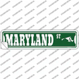Maryland St Silhouette Novelty Narrow Sticker Decal