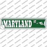 Maryland St Silhouette Novelty Narrow Sticker Decal