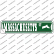 Massachusetts St Silhouette Novelty Narrow Sticker Decal
