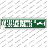 Massachusetts St Silhouette Novelty Narrow Sticker Decal